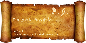 Morgent Jozafát névjegykártya